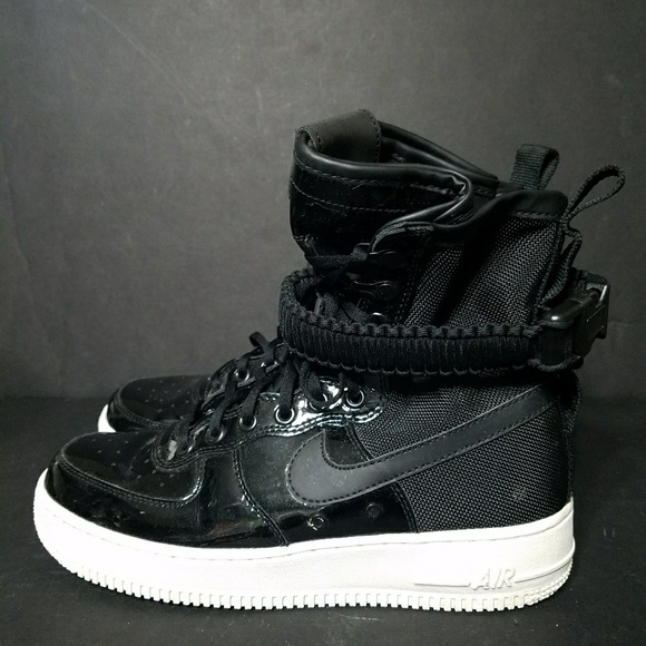Nike Glossy Black High-Top Sneakers - Picture 5 of 6